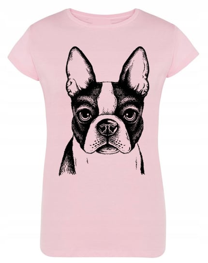 T-Shirt damski nadruk pies Boston Terrier r.L Inna marka