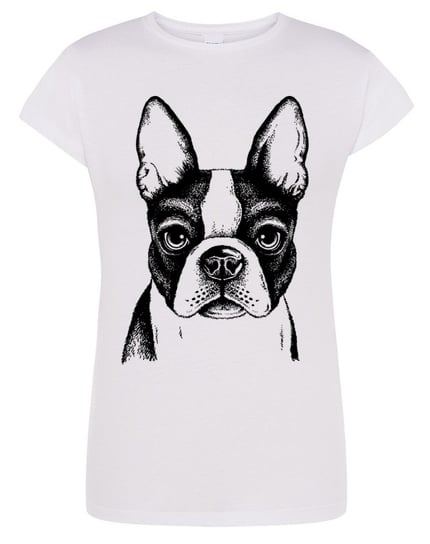 T-Shirt damski nadruk pies Boston Terrier r.M Inna marka