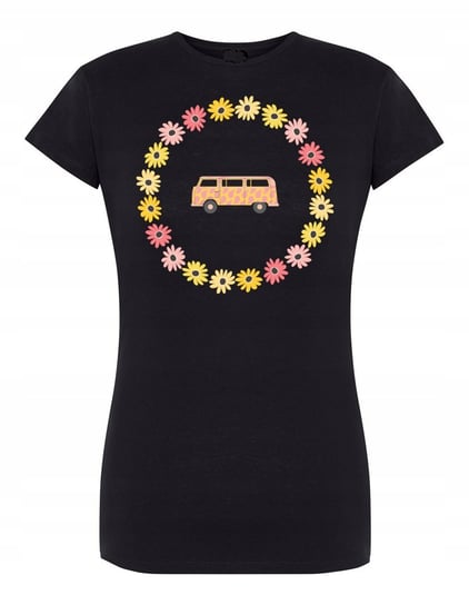 T-Shirt damski nadruk RETRO Van Bus Kwiatki r.M Inna marka