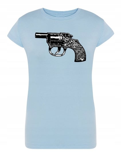 T-Shirt damski nadruk REWOLWER PISTOLET r.S Inna marka