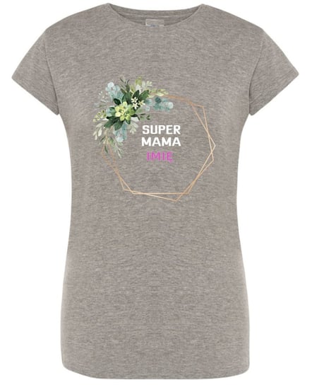 T-Shirt damski nadruk Super MAMA + Imię r.L Inna marka