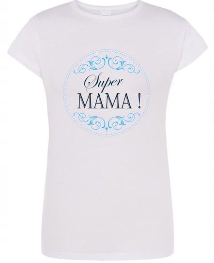 T-Shirt damski nadruk Super MAMA r.M Inna marka
