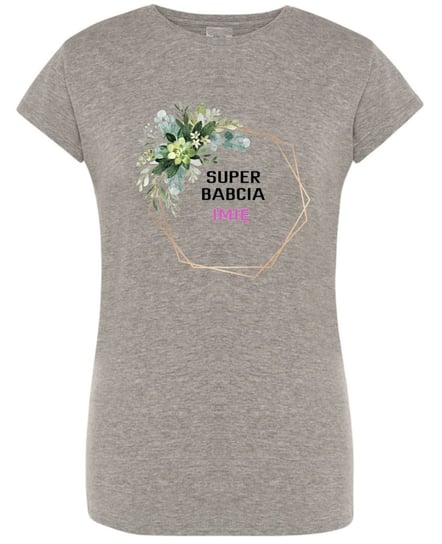 T-Shirt damski Prezent Super Babcia + Imię r.S Inna marka