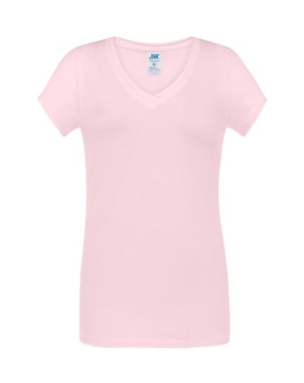 T-shirt Damski różowy dekolt w serek roz. L REIS