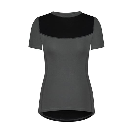 T-shirt damski termiczny Merino Wool grafitowo-czarny, rozmiar M Woolmed