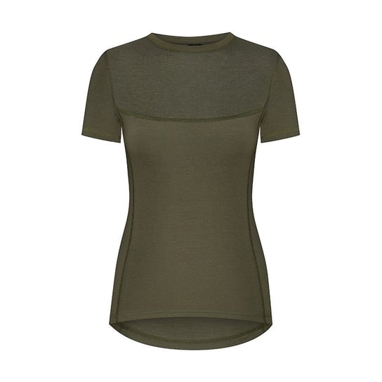 T-shirt damski termiczny Merino Wool khaki, rozmiar L Woolmed