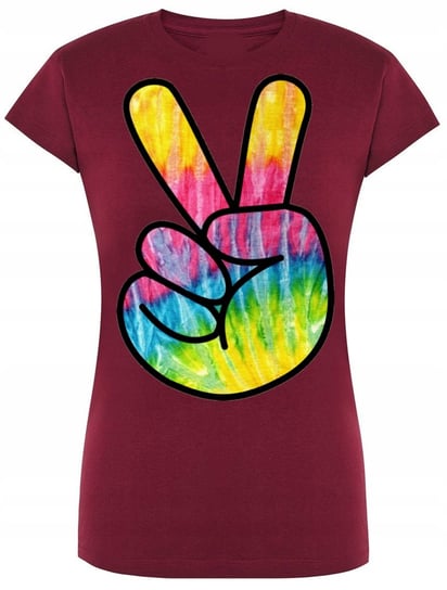 T-Shirt damski Tie Dye Peace Znak Pokoju R.L Inna marka