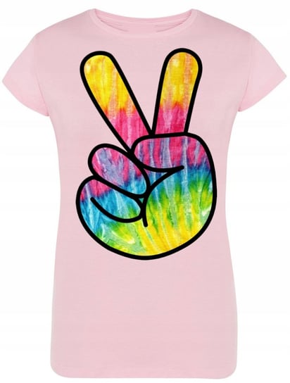 T-Shirt damski Tie Dye Peace Znak Pokoju R.L Inna marka