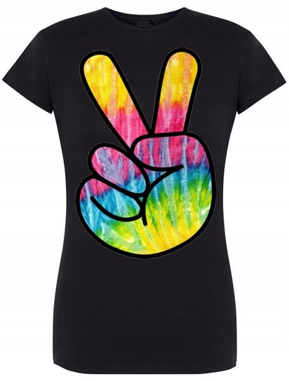 T-Shirt damski Tie Dye Peace Znak Pokoju R.L Inna marka