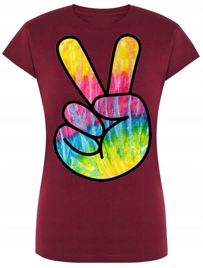 T-Shirt damski Tie Dye Peace Znak Pokoju R.M Inna marka