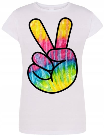 T-Shirt damski Tie Dye Peace Znak Pokoju R.XXL Inna marka