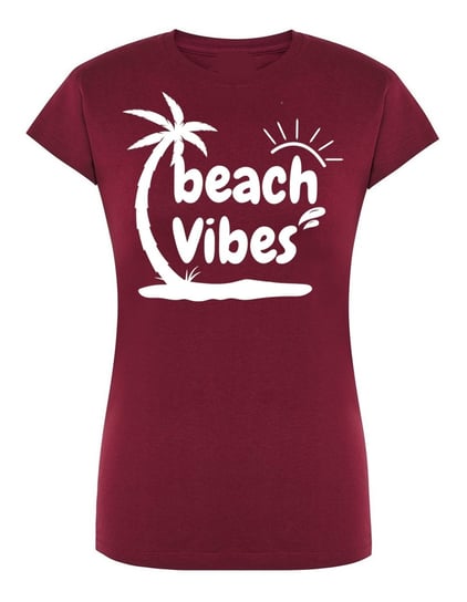 T-Shirt damski wakacyjny nadruk Beach Vibes r.S Inna marka