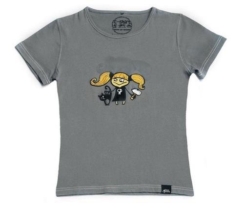 T-shirt damski z krótkim rękawem, Kotek Młotek, rozmiar XL BBP