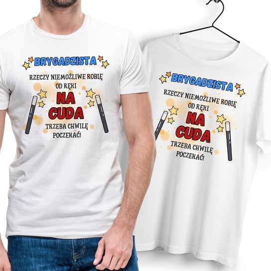 T-Shirt Dla Brygadzisty biały Na Prezent z Dowolnym Nadrukiem Zdjęciem Inna marka