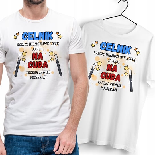 T-Shirt Dla Clenika Celnik biały Na Prezent z Dowolnym Nadrukiem Zdjęciem Inna marka