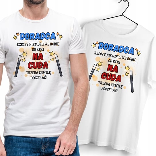 T-Shirt Dla Doradcy biały Na Prezent z Dowolnym Nadrukiem Zdjęciem Gift Inna marka