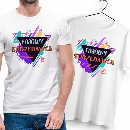 T-Shirt Dla Sprzedawcy biały Na Prezent z Dowolnym Nadrukiem Zdjęciem Gift Inna marka