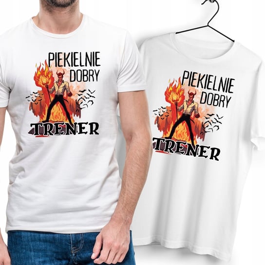 T-Shirt Dla Trenera biały Na Prezent z Dowolnym Nadrukiem Zdjęciem Gift Inna marka