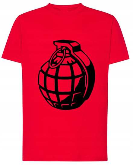 T-Shirt duży nadruk Militaria Granat r.XL Inna marka