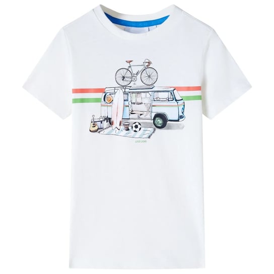 T-shirt dziecięcy Bus 100% bawełna, ecru, 140 (9-1 Zakito Europe