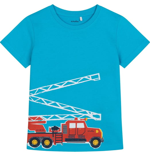 T-shirt dziecięcy chłopięcy Bawełna niebieski 110 straż pożarna Endo Endo
