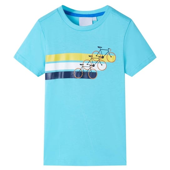 T-shirt dziecięcy rowery 140 aqua 100% bawełna Zakito Europe