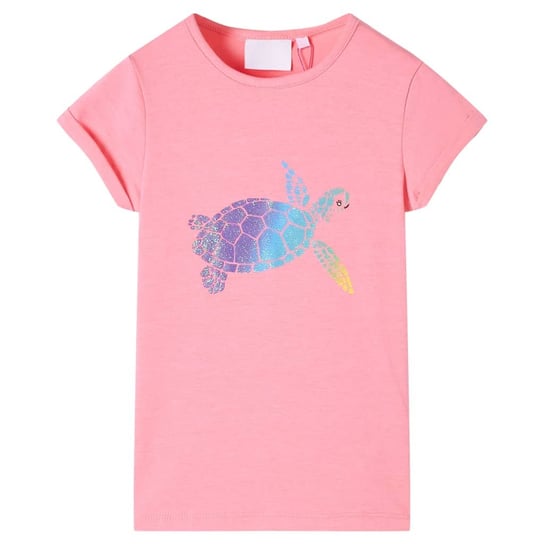 T-shirt dziecięcy żółw jaskrawy róż 104 (3-4 lata) Zakito Europe