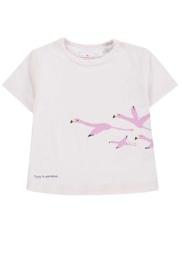 T-shirt dziewczęcy, jasnoróżowy, flamingi, Tom Tailor Tom Tailor