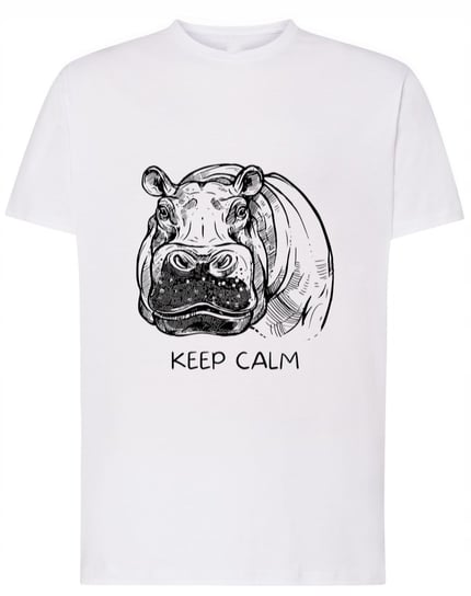 T-Shirt fajny nadruk hipopotam Keep Calm r.3XL Inna marka