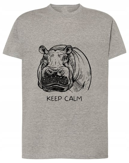 T-Shirt fajny nadruk hipopotam Keep Calm r.XXL Inna marka