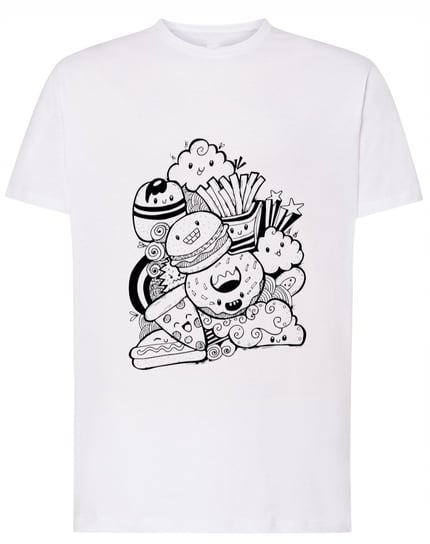 T-Shirt fajny nadruk szczęśliwy Fast Food r.XS Inna marka