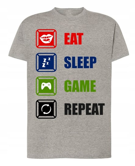 T-Shirt Gracza Eat Sleep Game r.L Inna marka