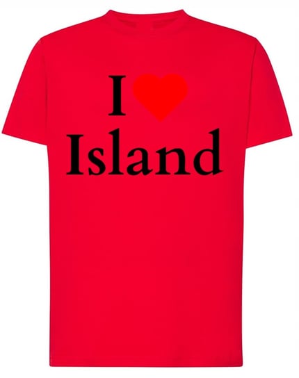 T-Shirt I Love Island Islandia Kocham Upominek r.M Inna marka