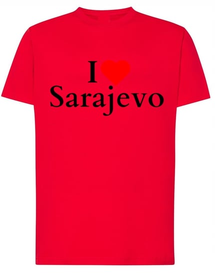 T-Shirt I Love Sarajewo Kocham Sarajewo Bosnia i Hercegowina Stolica r.5XL Inna marka