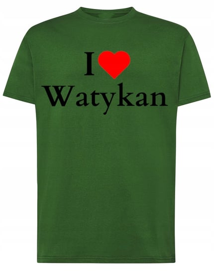 T-Shirt I Love Watykan Kocham Watykan Nadruk r.3XL Inna marka