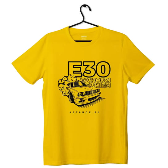 T-shirt koszulka BMW E30 Wchodzi bokiem żółta-L ProducentTymczasowy