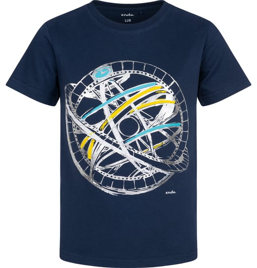 T-Shirt Koszulka Chłopięca Dziecięca 110 Kosmos Satelita Bawełna Endo Endo