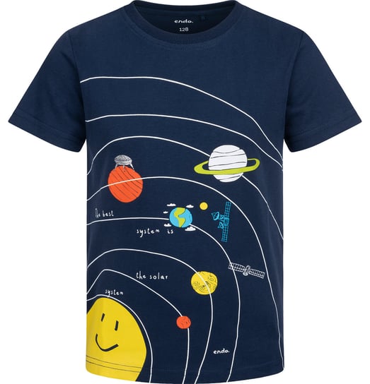T-Shirt Koszulka Chłopięca Dziecięca 164 Układ Słoneczny  Bawełna Endo Endo
