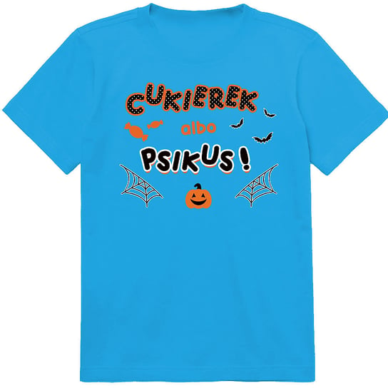 T-SHIRT KOSZULKA DLA DZIECKA HALLOWEEN CUKIEREK ALBO PSIKUS 116 JAKOŚĆ PolskaKoszulka