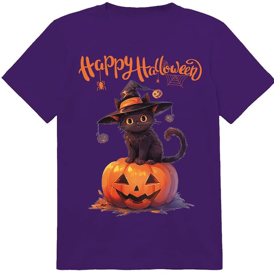 T-SHIRT KOSZULKA DLA DZIECKA HALLOWEEN KOT CZAROWNICA DYNIA 104 JAKOŚĆ PolskaKoszulka