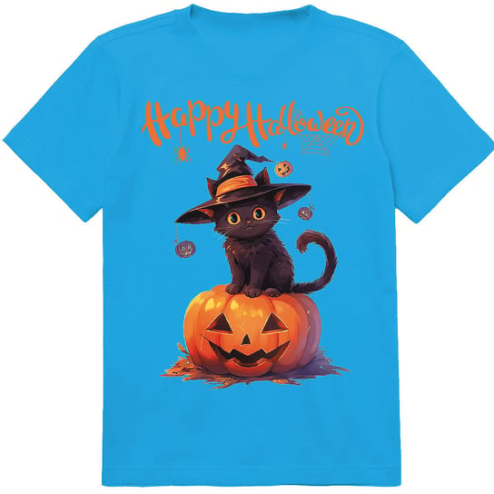 T-SHIRT KOSZULKA DLA DZIECKA HALLOWEEN KOT CZAROWNICA DYNIA 116 JAKOŚĆ PolskaKoszulka