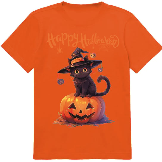 T-SHIRT KOSZULKA DLA DZIECKA HALLOWEEN KOT CZAROWNICA DYNIA 116 JAKOŚĆ PolskaKoszulka