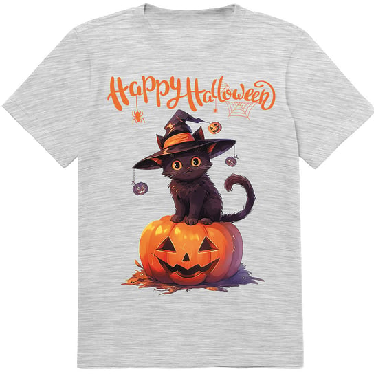 T-SHIRT KOSZULKA DLA DZIECKA HALLOWEEN KOT CZAROWNICA DYNIA 116 JAKOŚĆ PolskaKoszulka