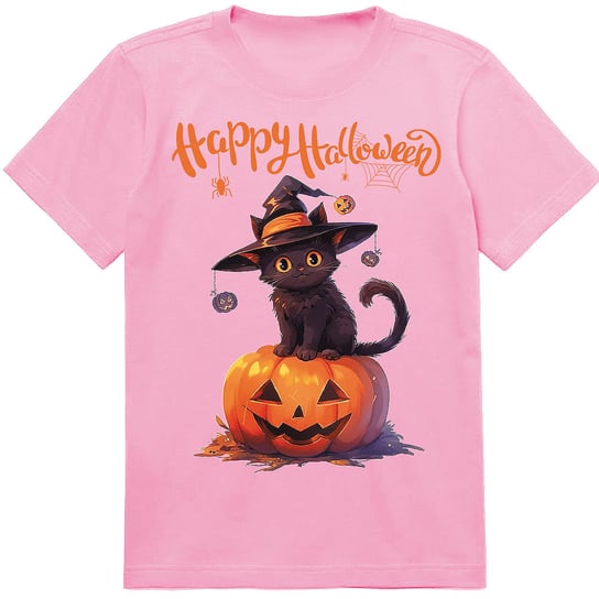 T-SHIRT KOSZULKA DLA DZIECKA HALLOWEEN KOT CZAROWNICA DYNIA 164 JAKOŚĆ PolskaKoszulka