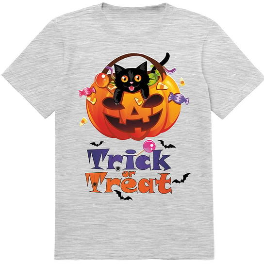 T-SHIRT KOSZULKA DLA DZIECKA HALLOWEEN SŁODYCZE ALBO PSIKUS 140 JAKOŚĆ PolskaKoszulka