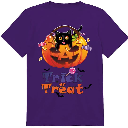 T-SHIRT KOSZULKA DLA DZIECKA HALLOWEEN SŁODYCZE ALBO PSIKUS 140 JAKOŚĆ PolskaKoszulka