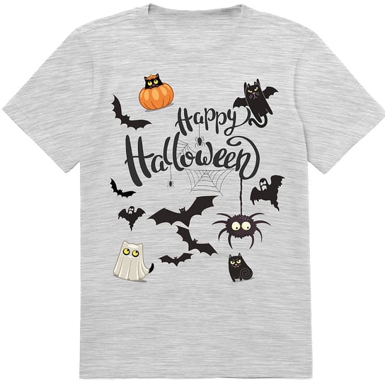 T-SHIRT KOSZULKA DLA DZIECKA HAPPY HALLOWEEN KOTY KOTKI 104 JAKOŚĆ PolskaKoszulka