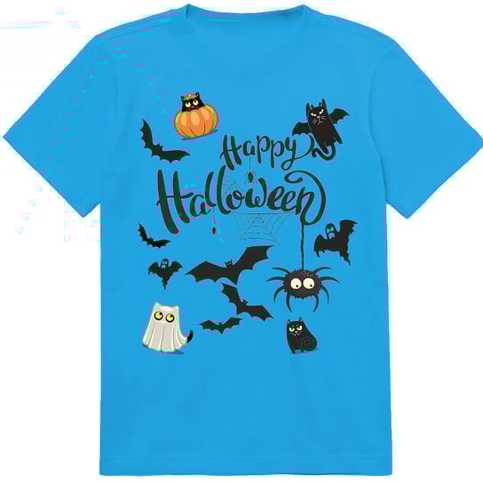 T-Shirt Koszulka Dla Dziecka Happy Halloween Koty Kotki 140 Jakość PolskaKoszulka