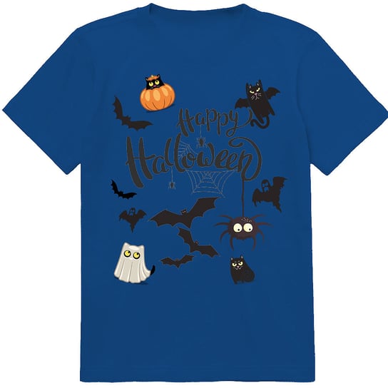 T-Shirt Koszulka Dla Dziecka Happy Halloween Koty Kotki 140 Jakość PolskaKoszulka
