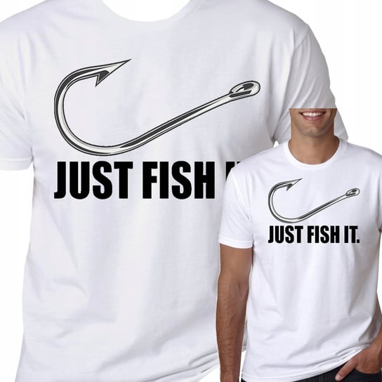 T-Shirt Koszulka Dla Wędkarza Just Fish It L 0773 Inna marka
